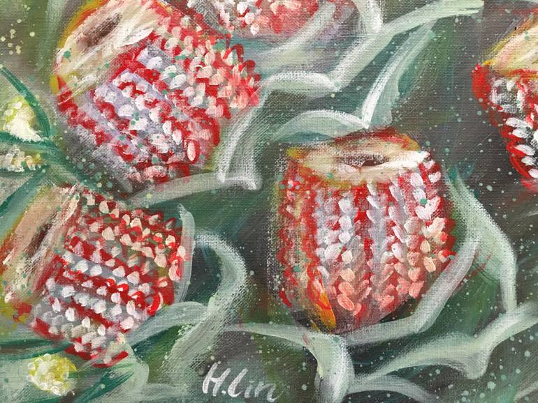 Original Abstract Botanic Painting by Hsin Lin