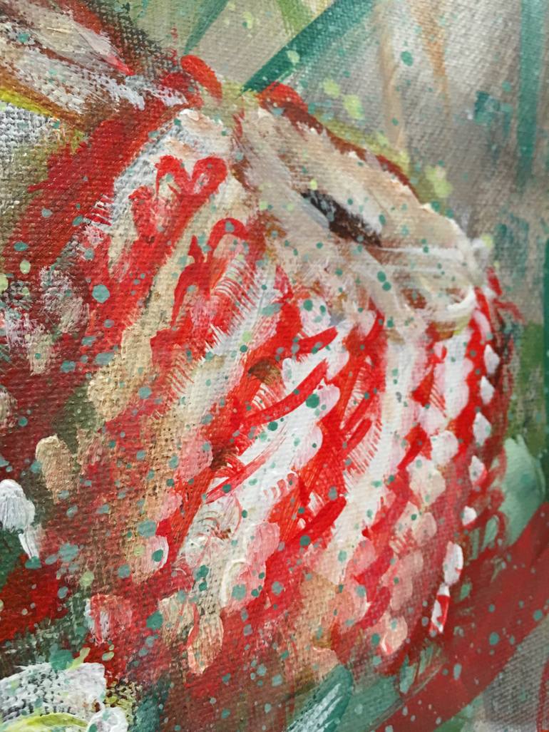 Original Abstract Botanic Painting by Hsin Lin