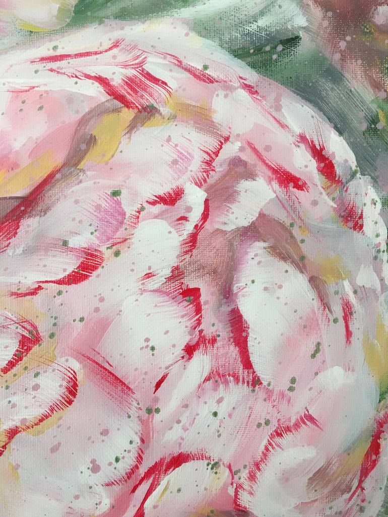 Original Abstract Floral Painting by Hsin Lin