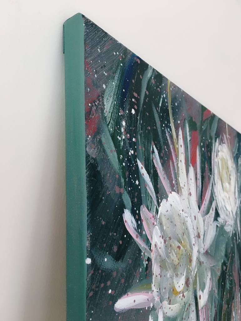 Original Abstract Floral Painting by Hsin Lin