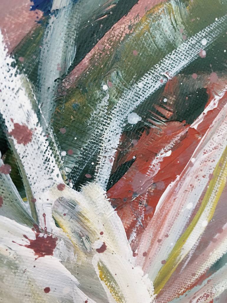 Original Abstract Floral Painting by Hsin Lin