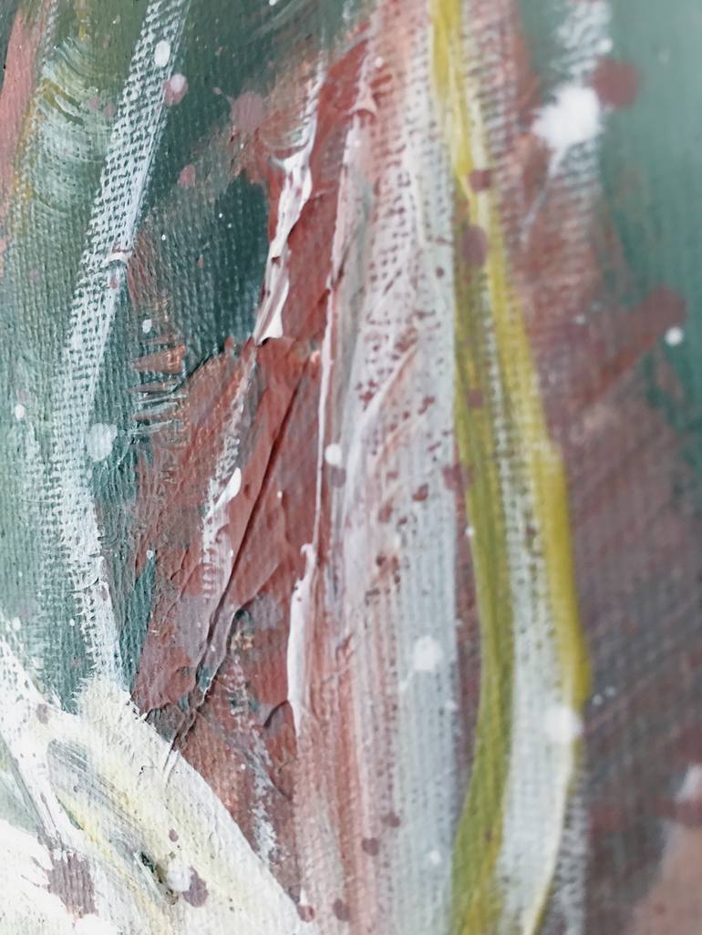 Original Abstract Floral Painting by Hsin Lin