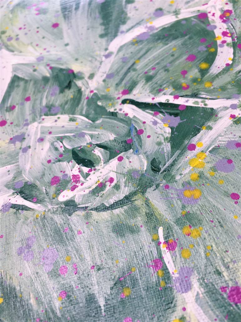 Original Abstract Botanic Painting by Hsin Lin