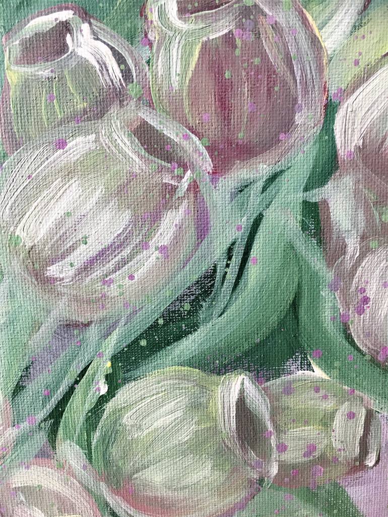 Original Abstract Floral Painting by Hsin Lin