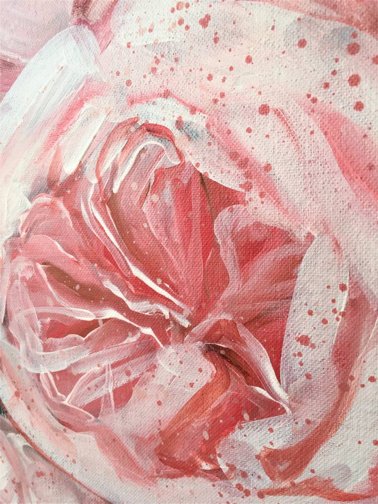 Original Abstract Expressionism Floral Painting by Hsin Lin