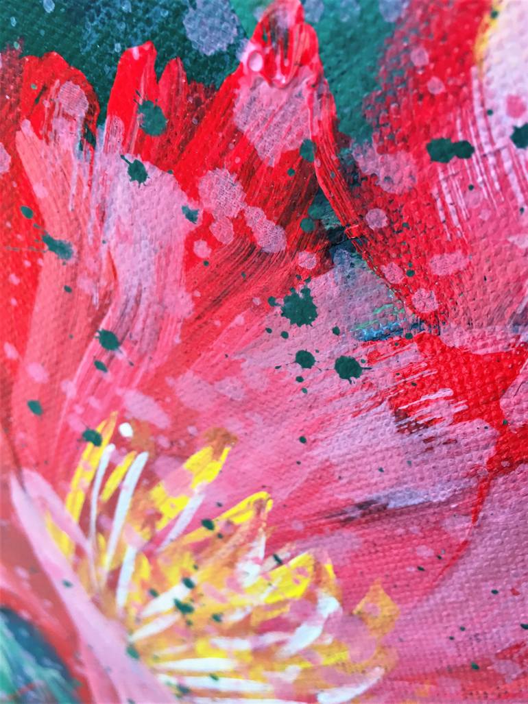 Original Abstract Floral Painting by Hsin Lin