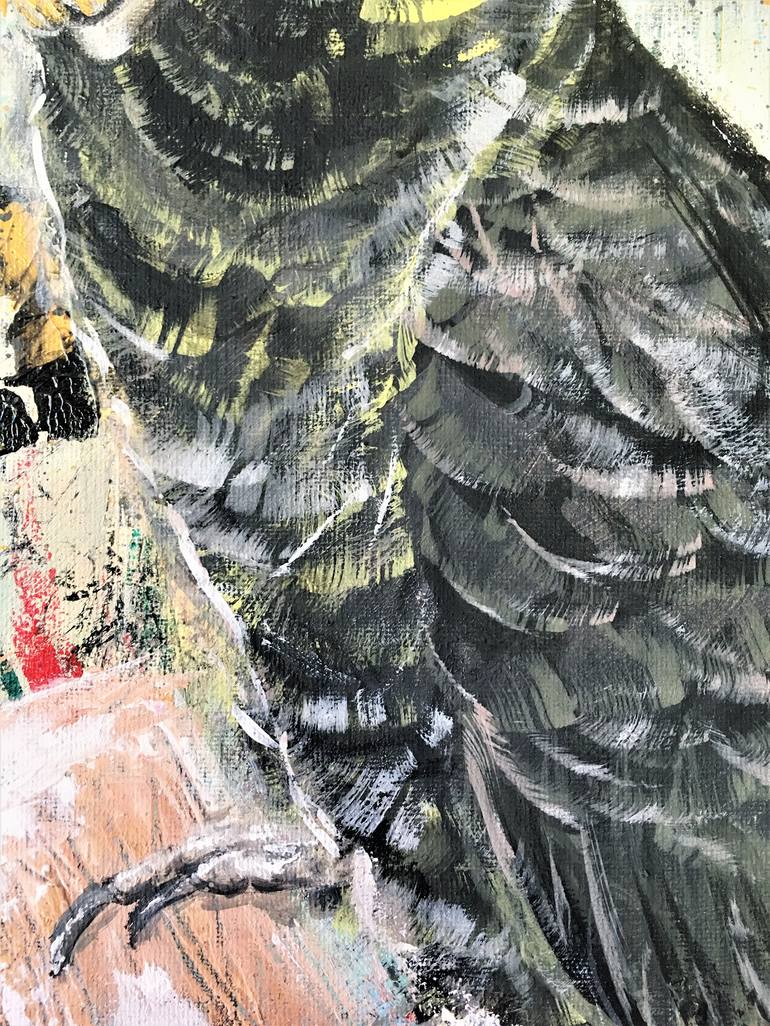 Original Abstract Expressionism Animal Painting by Hsin Lin