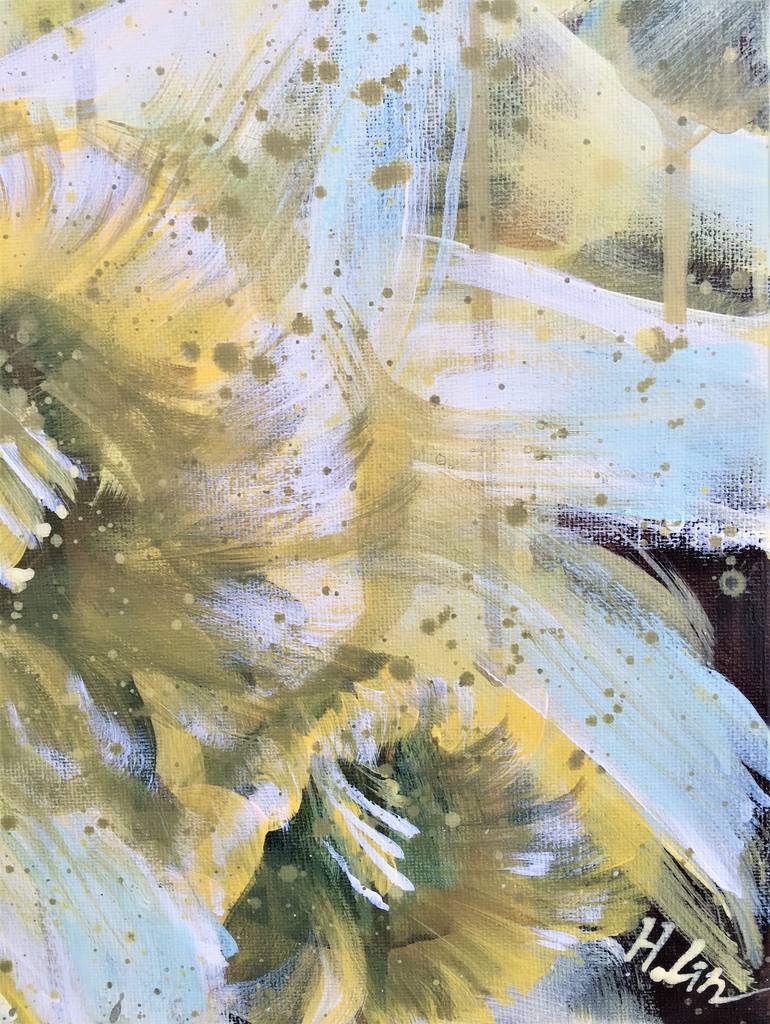 Original Abstract Floral Painting by Hsin Lin