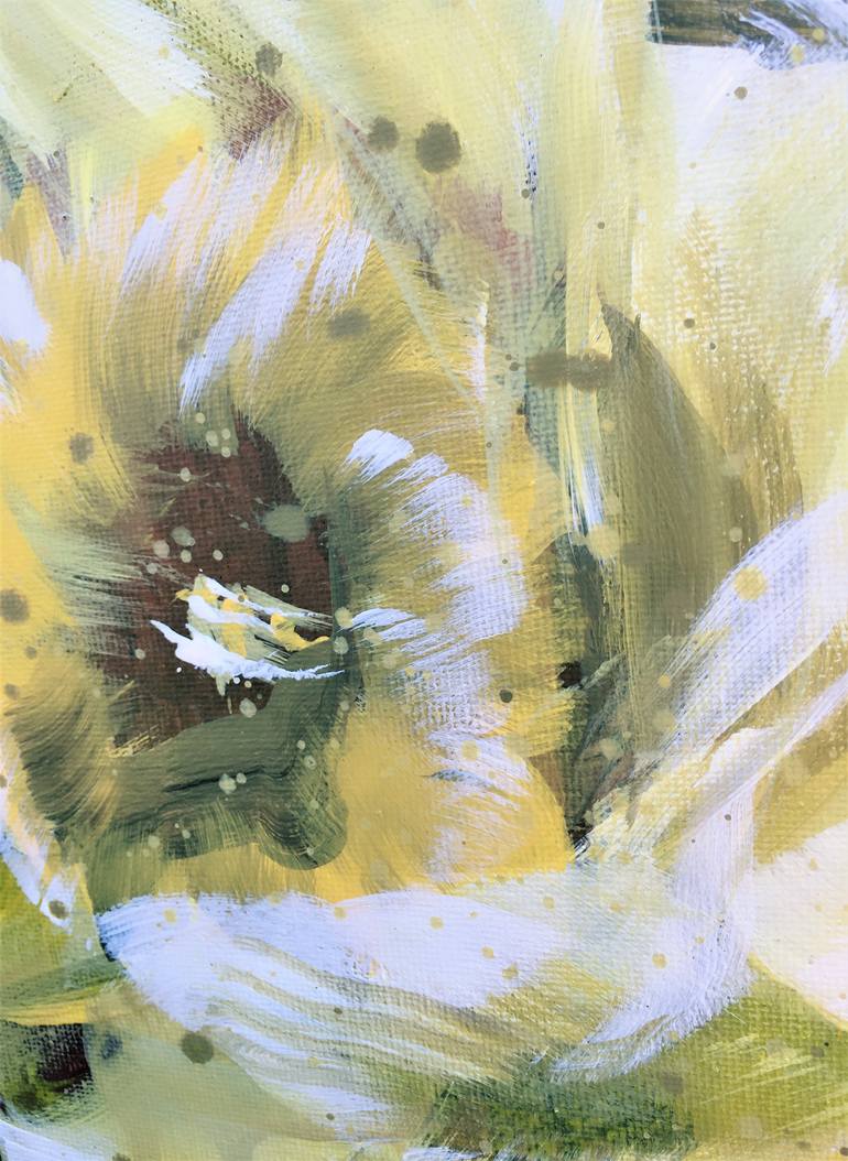 Original Abstract Floral Painting by Hsin Lin