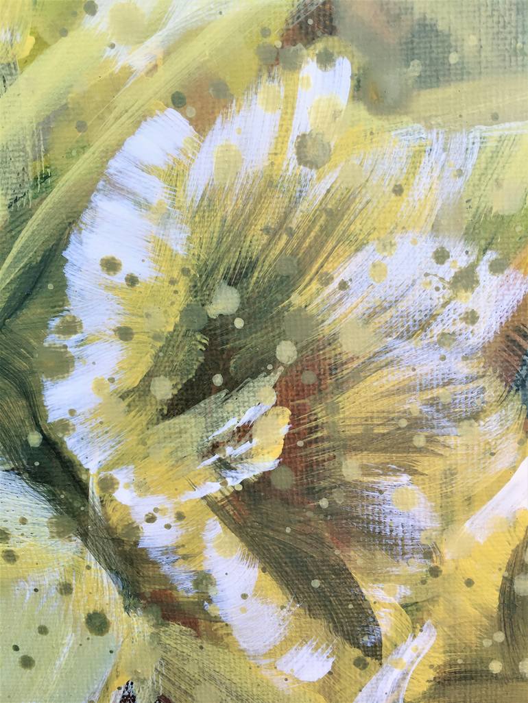 Original Abstract Floral Painting by Hsin Lin