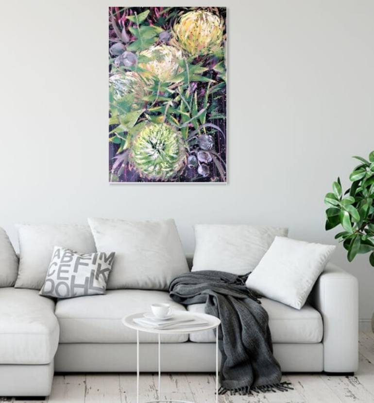 Original Abstract Floral Painting by HSIN LIN