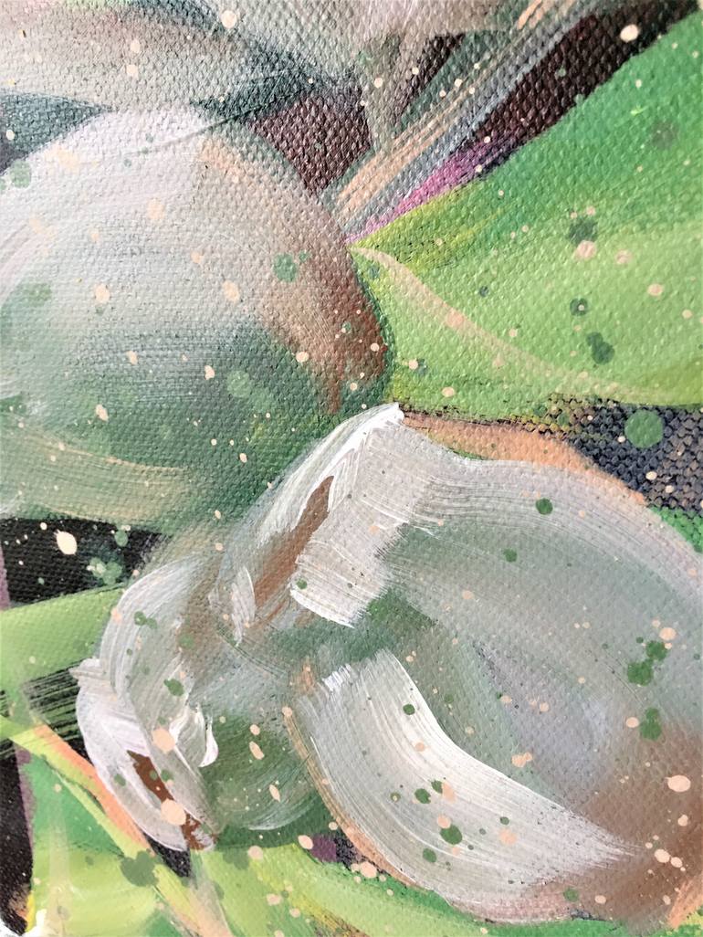 Original Abstract Floral Painting by Hsin Lin