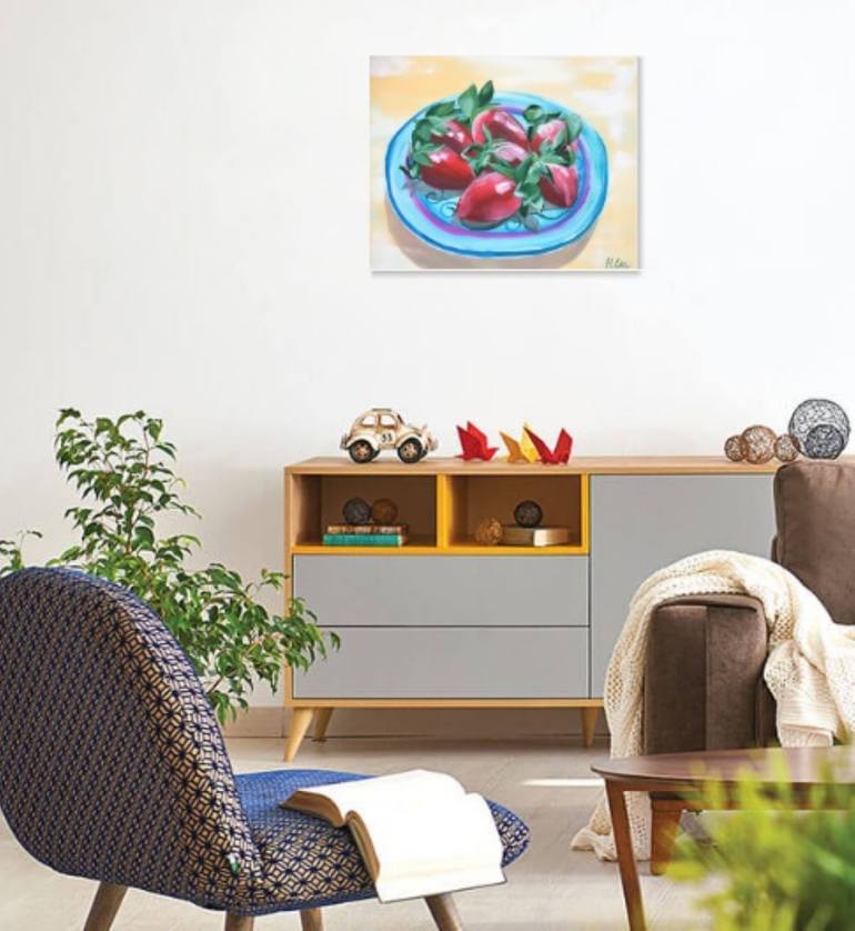 Original Abstract Still Life Painting by Hsin Lin