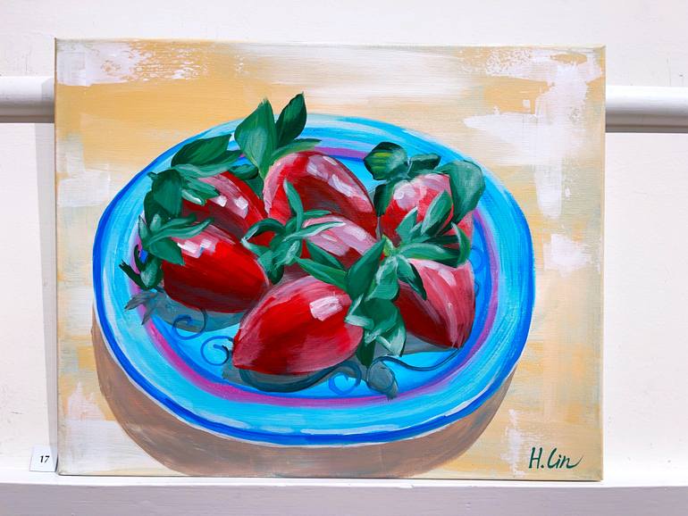 Original Abstract Still Life Painting by Hsin Lin