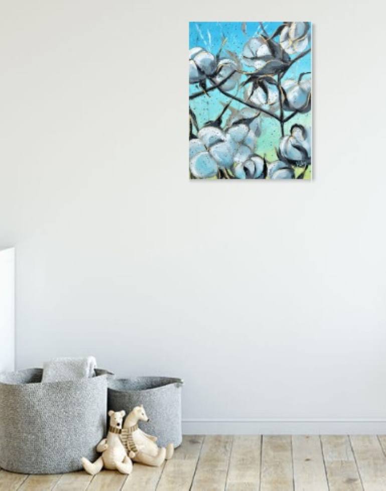 Original Abstract Floral Painting by Hsin Lin