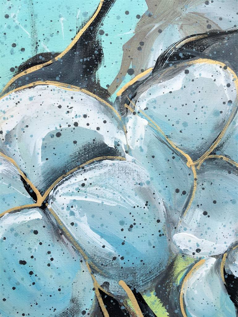 Original Abstract Floral Painting by Hsin Lin