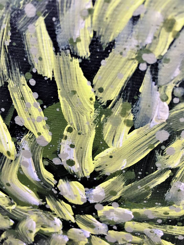 Original Abstract Floral Painting by Hsin Lin