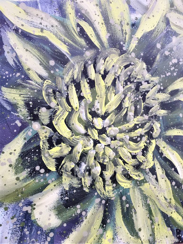Original Abstract Floral Painting by Hsin Lin