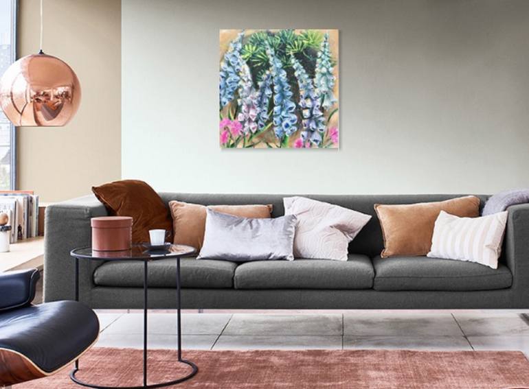 Original Abstract Floral Painting by Hsin Lin