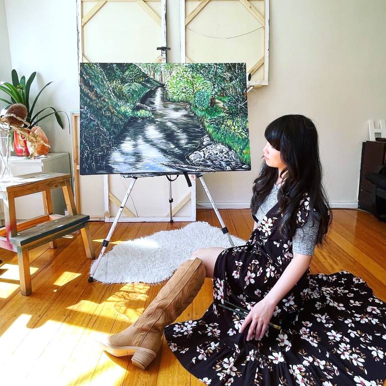 Original Expressionism Landscape Painting by Hsin Lin