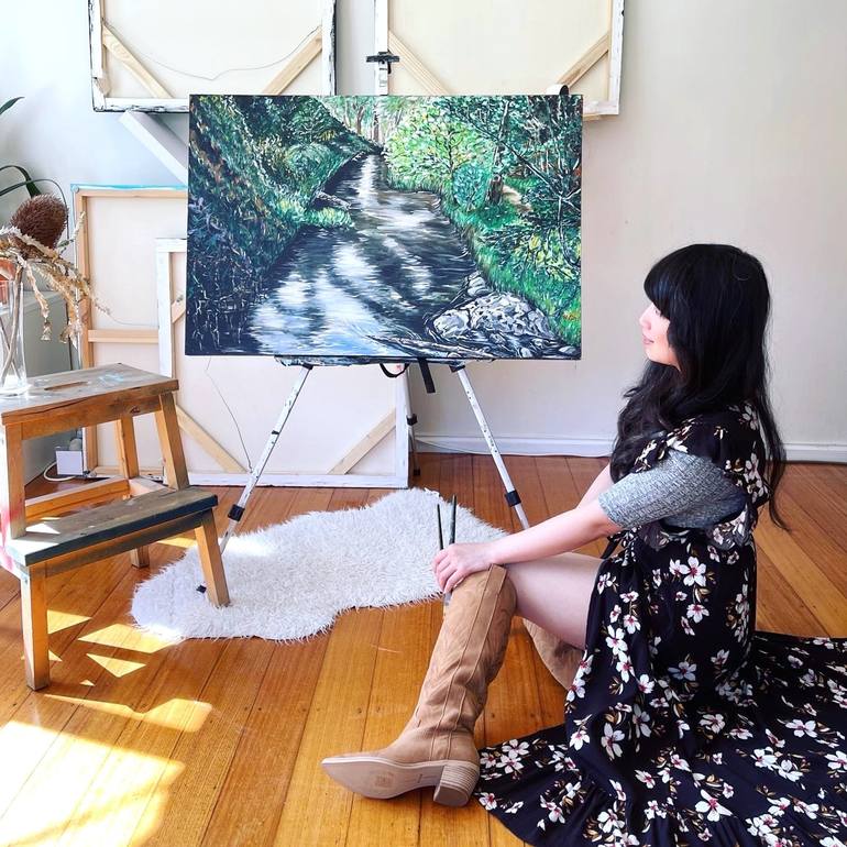 Original Expressionism Landscape Painting by Hsin Lin