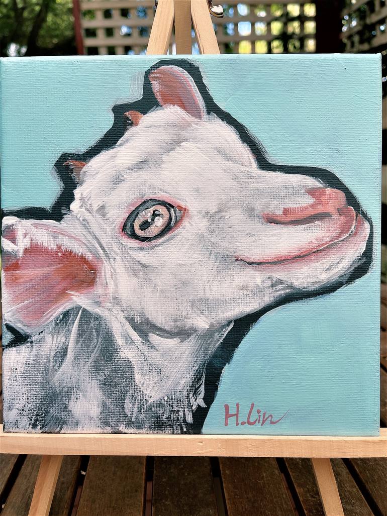 Original Abstract Animal Painting by Hsin Lin