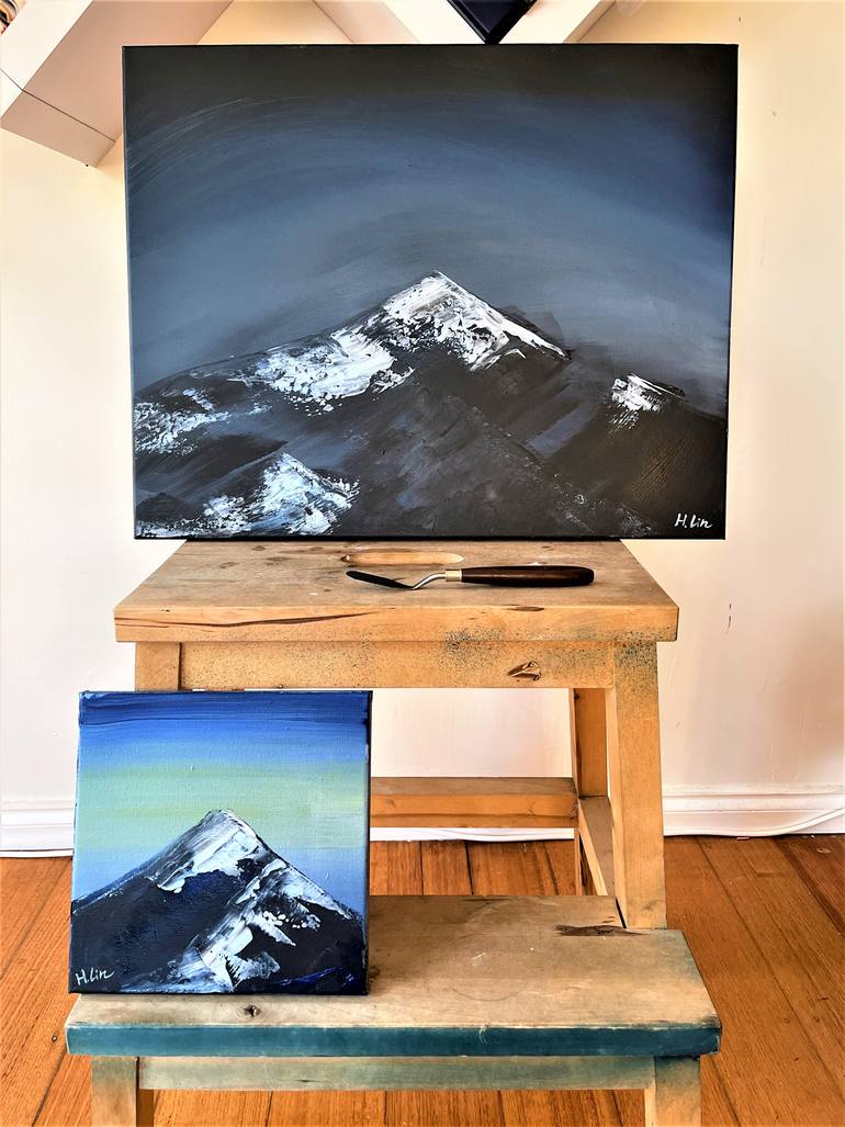 Original Abstract Landscape Painting by Hsin Lin