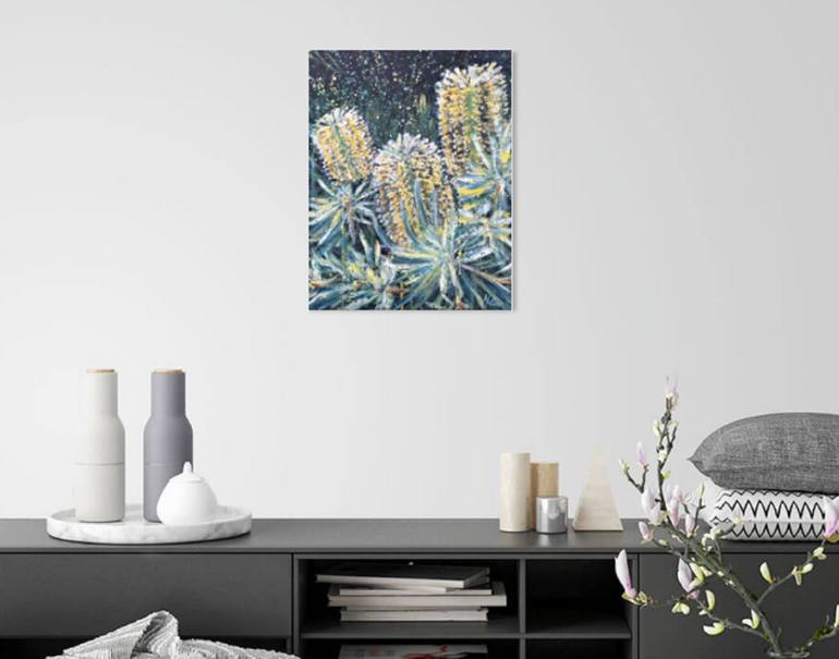 Original Abstract Botanic Painting by Hsin Lin