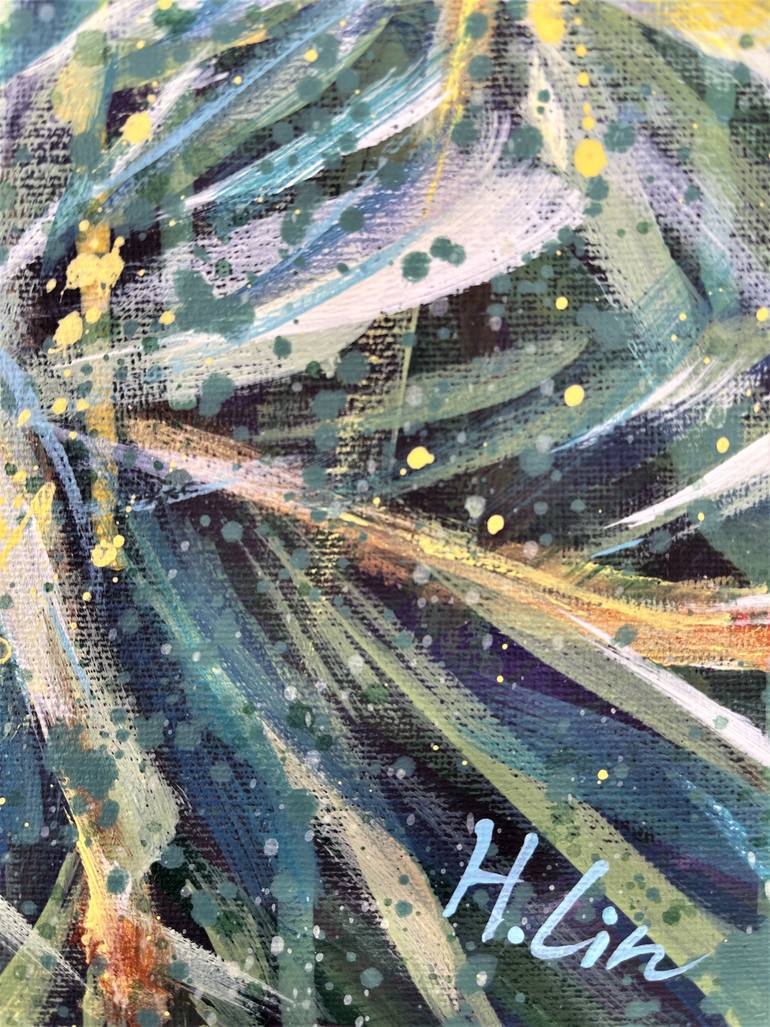 Original Abstract Botanic Painting by Hsin Lin
