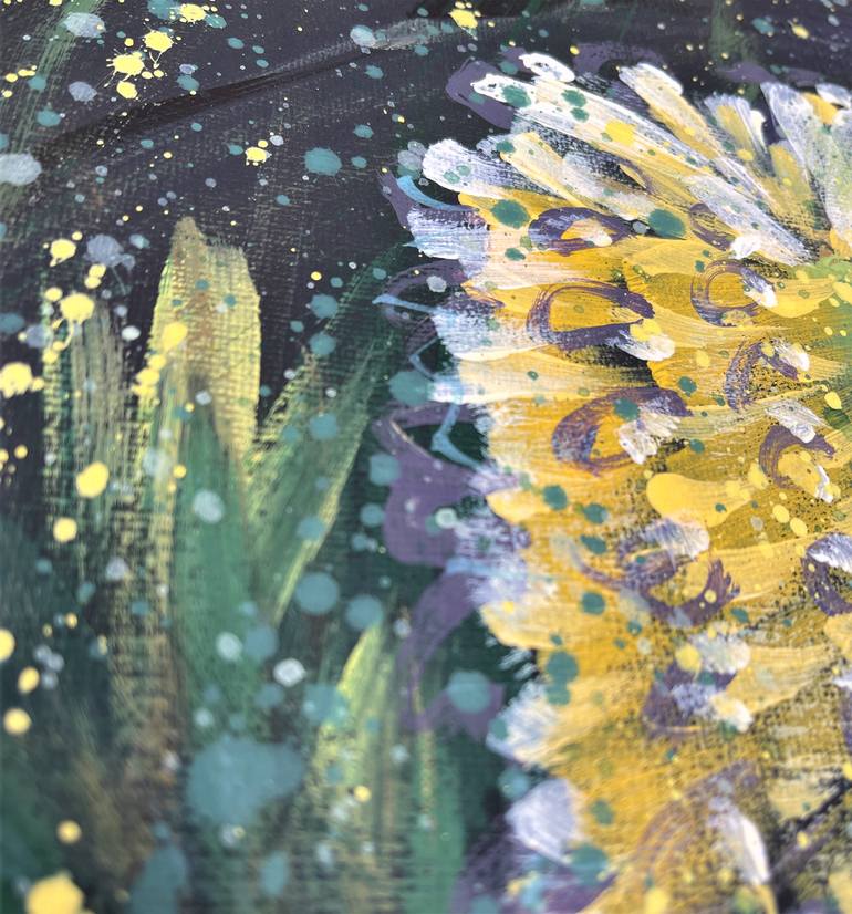 Original Abstract Botanic Painting by Hsin Lin