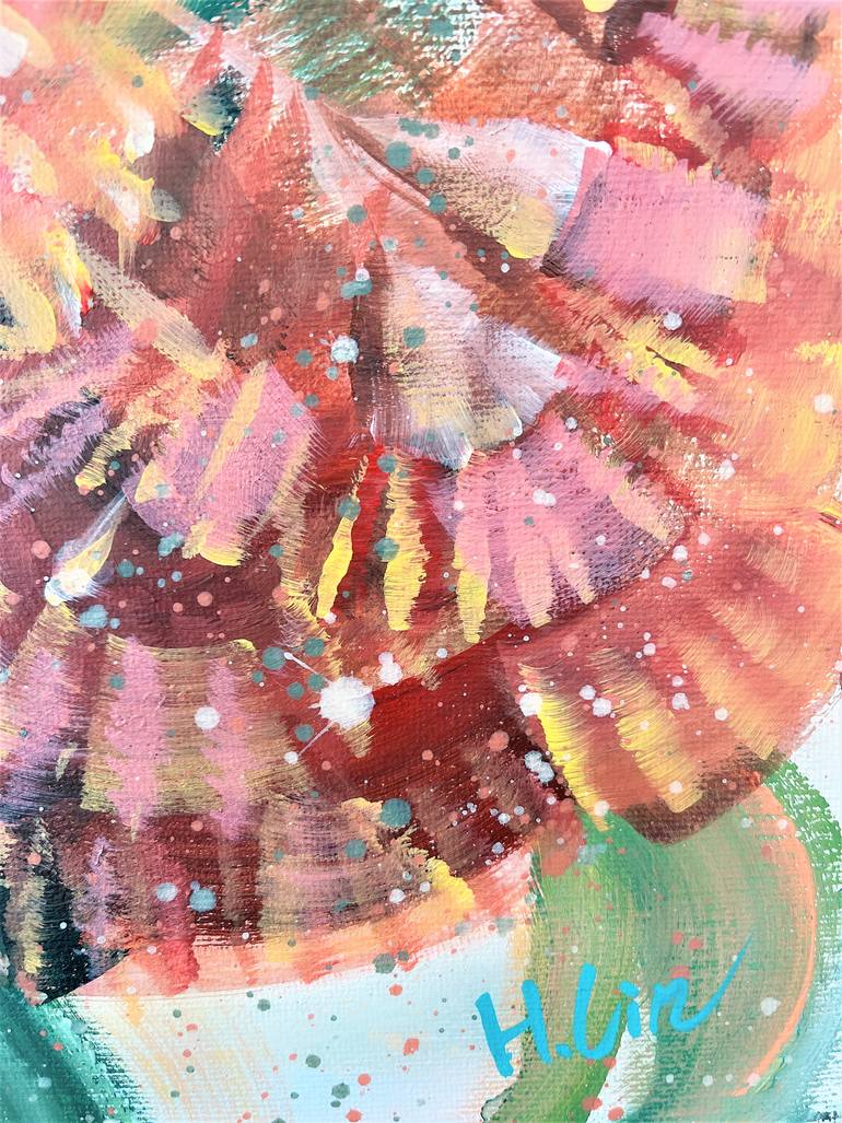Original Abstract Botanic Painting by Hsin Lin