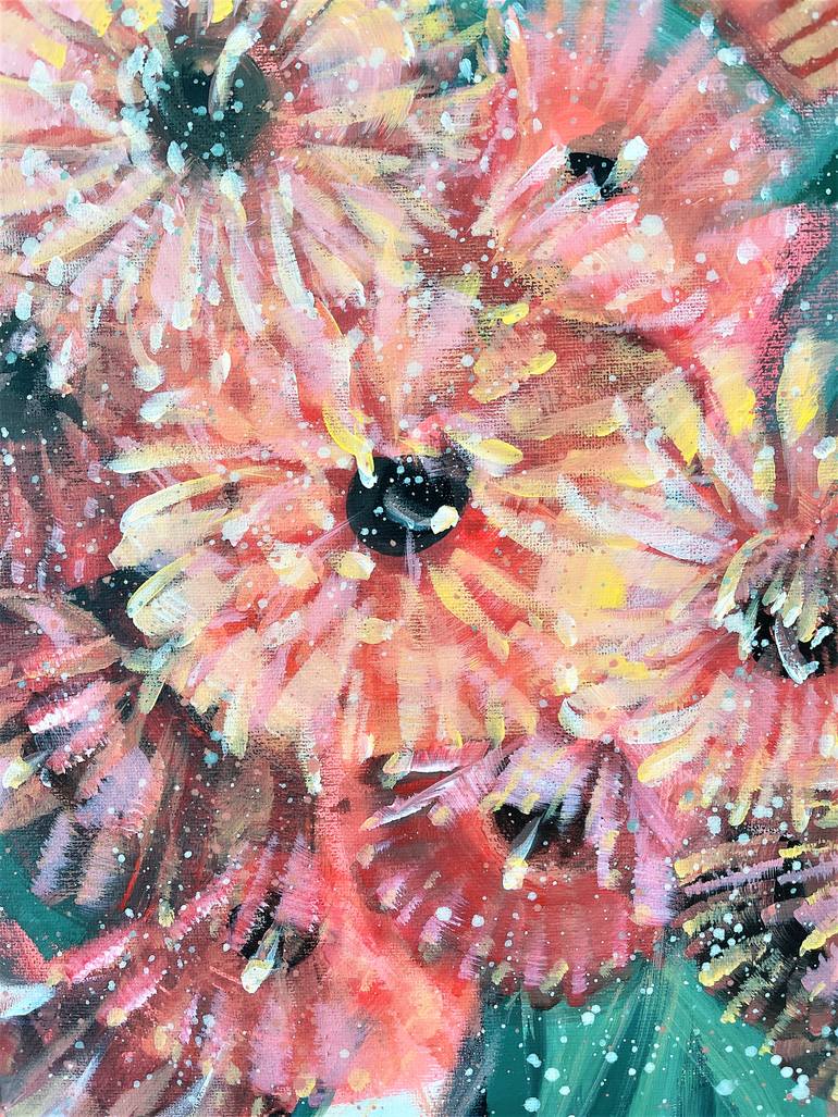 Original Abstract Botanic Painting by Hsin Lin