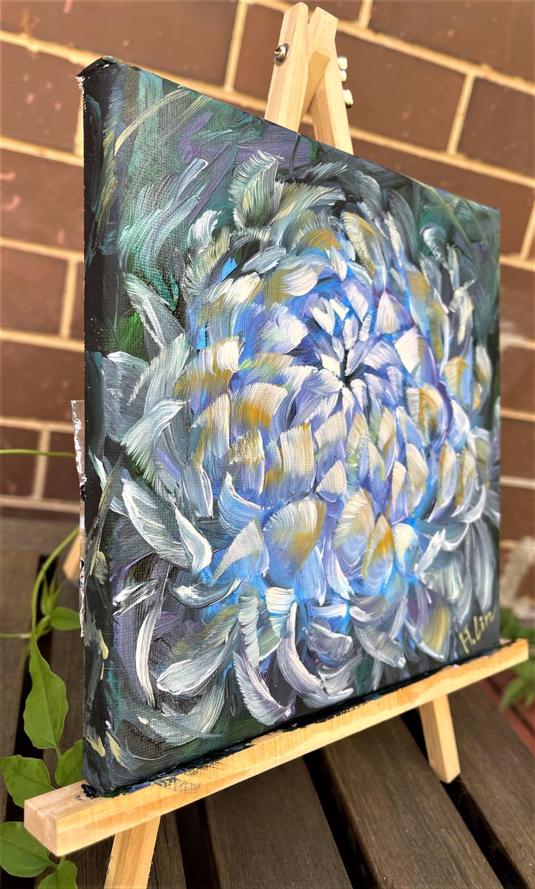 Original Abstract Floral Painting by Hsin Lin