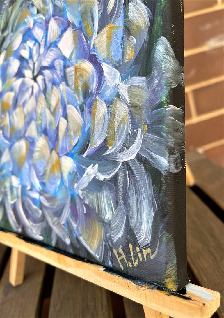 Original Abstract Floral Painting by Hsin Lin