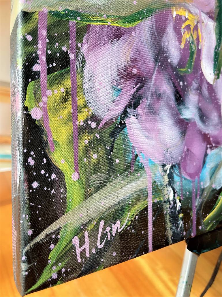 Original Abstract Still Life Painting by Hsin Lin