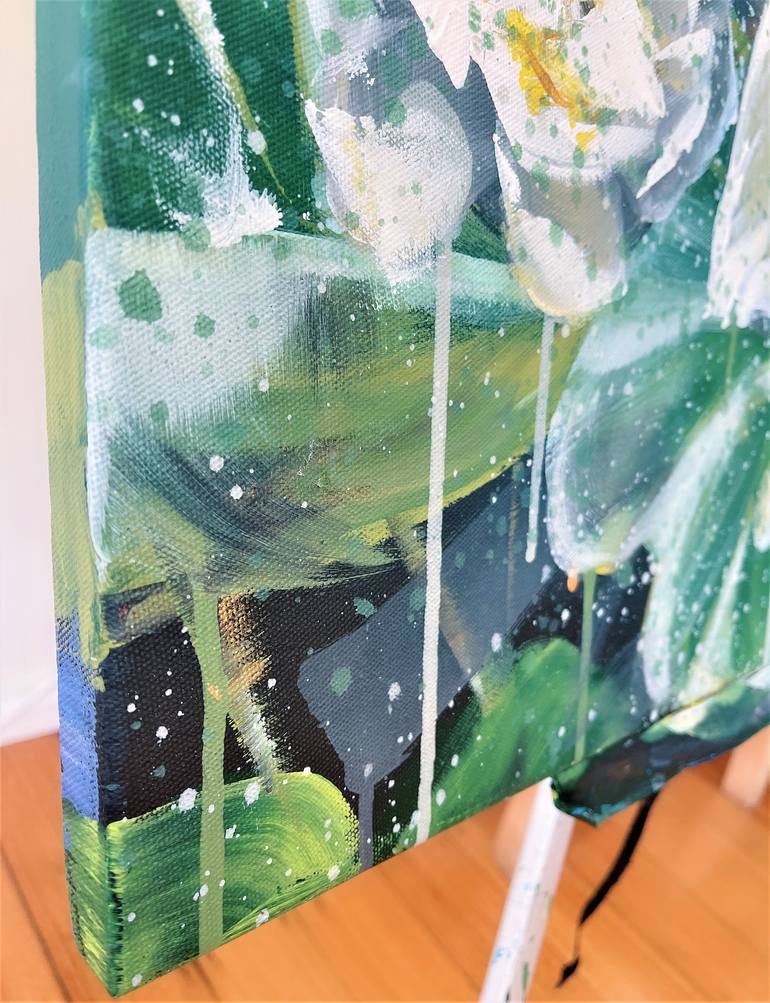Original Abstract Expressionism Still Life Painting by Hsin Lin