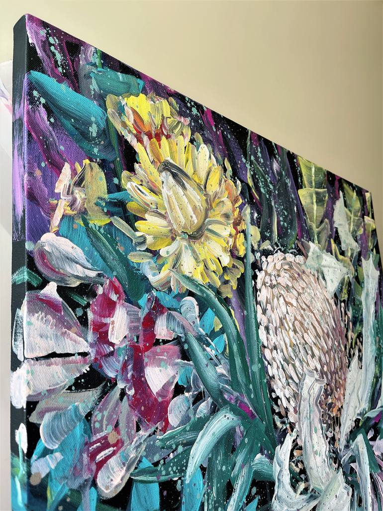 Original Abstract Expressionism Botanic Painting by Hsin Lin