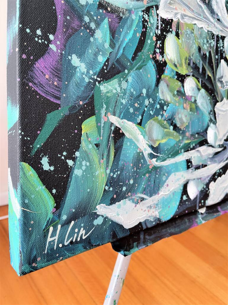 Original Abstract Expressionism Botanic Painting by Hsin Lin