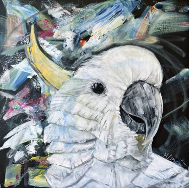 Original Abstract Expressionism Animal Paintings by HSIN LIN