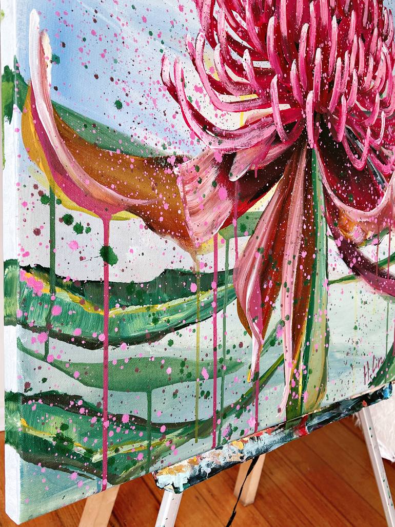 Original Contemporary Floral Painting by Hsin Lin