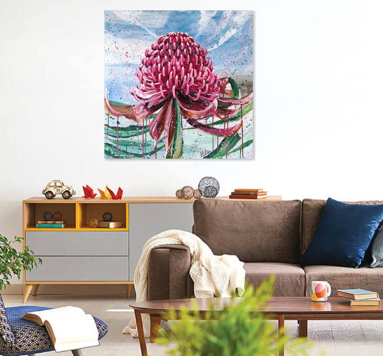 Original Contemporary Floral Painting by Hsin Lin
