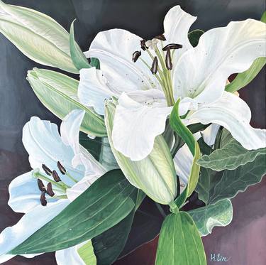 A Lifetime Companion – White Lilies By HSIN LIN thumb