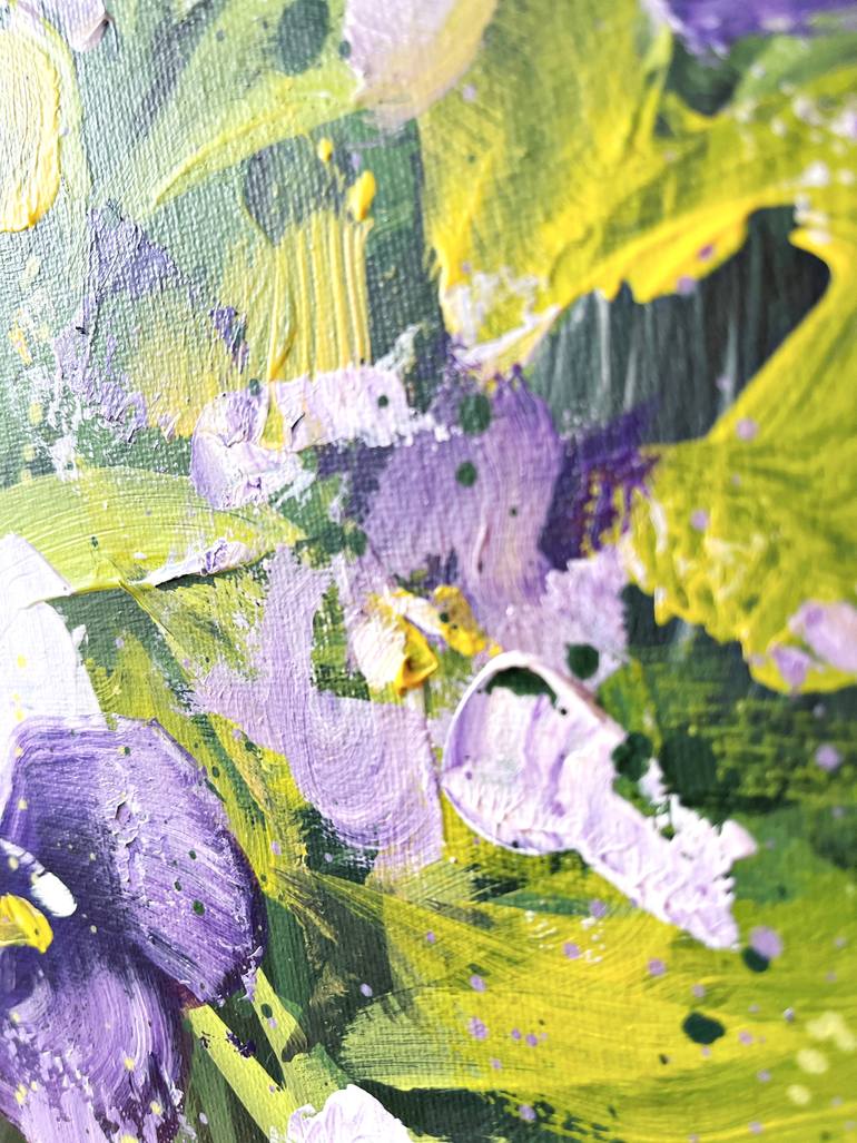 Original Abstract Floral Painting by Hsin Lin