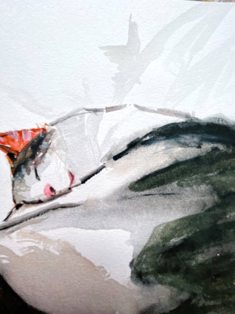 Original Abstract Expressionism Cats Painting by Hsin Lin