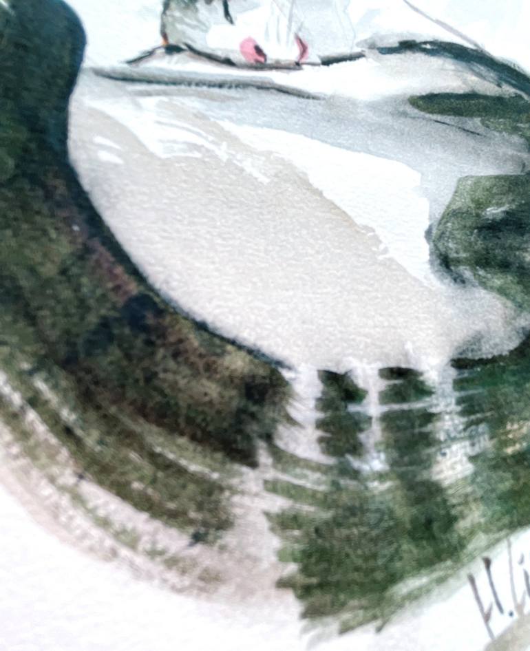 Original Abstract Expressionism Cats Painting by Hsin Lin