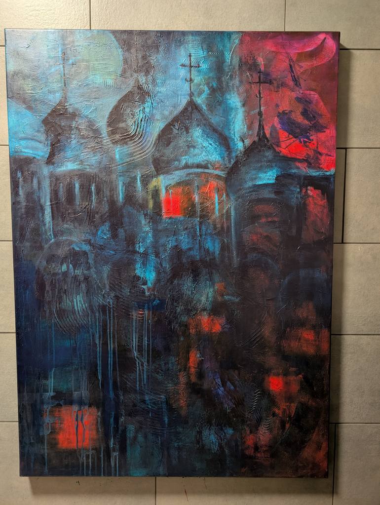 Original Abstract Expressionism Abstract Painting by Galina Kovats