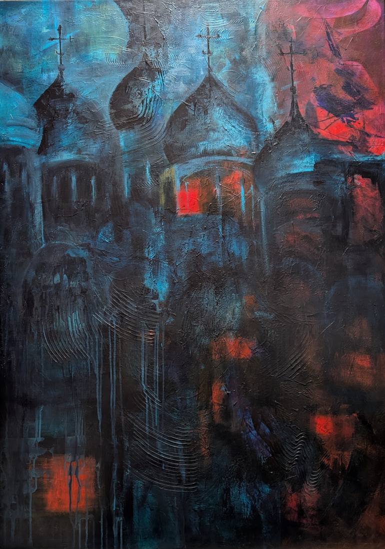 Original Abstract Expressionism Abstract Painting by Galina Kovats