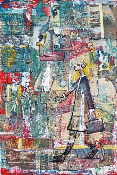 Original Figurative People Collage by Jack Avetisyan