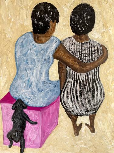 Original Figurative Women Paintings by Nombeko Mafenuka