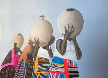 Original Expressionism Culture Paintings by Nombeko Mafenuka